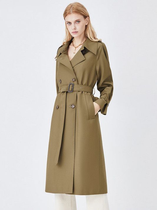 Double-Breasted Trench Coat - Coralie Way