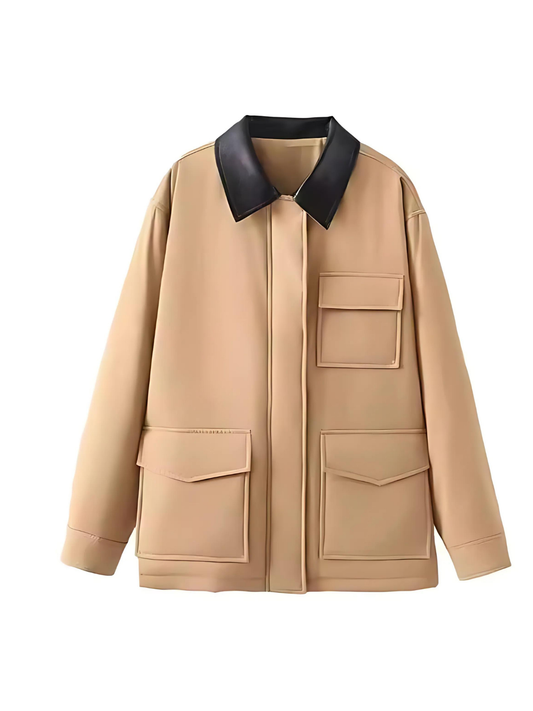 Contrast Color Padded Jacket - Coralie Way