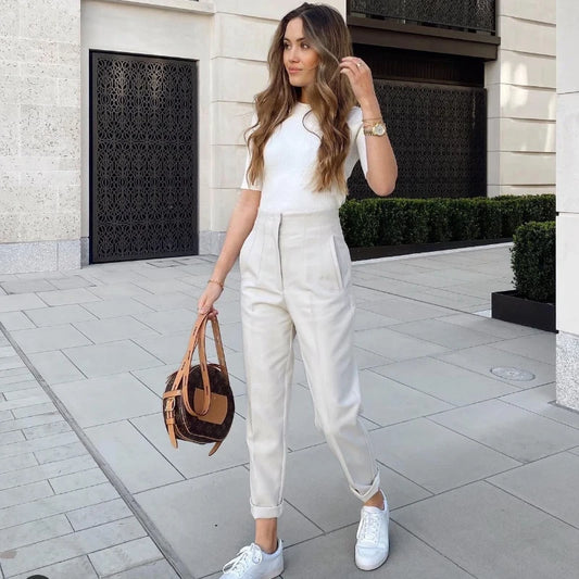 Classic Chic High-Waisted Trousers