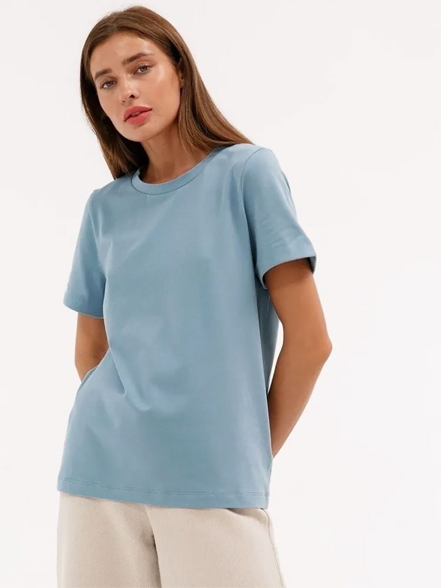 Solid Short Sleeve Loose T-shirt