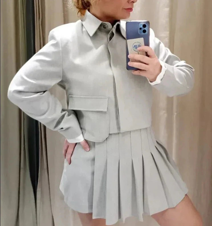 Long Sleeve Jacket and Skirt