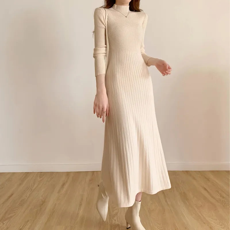 Sleek Silhouette Knit Dress