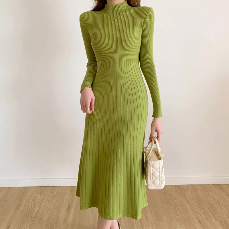 Sleek Silhouette Knit Dress