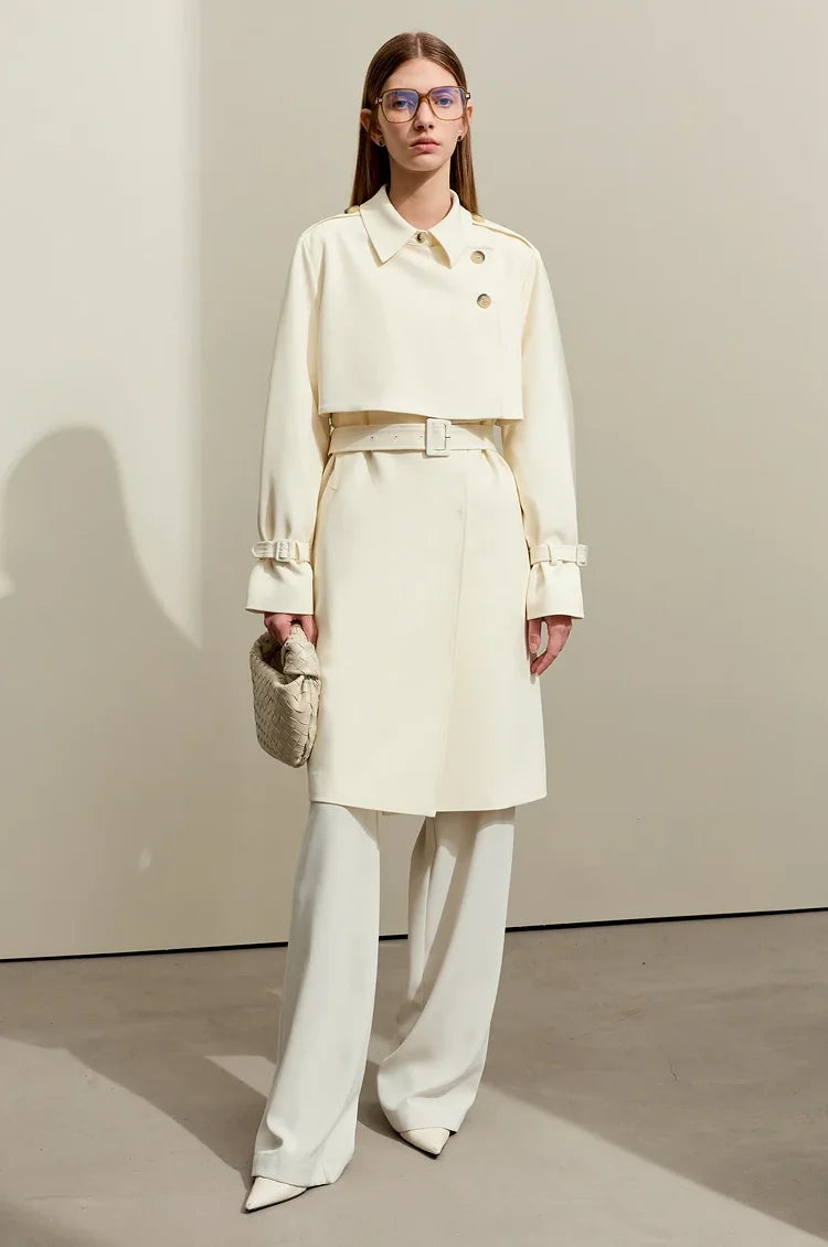 Spring Trench Coat with Belt