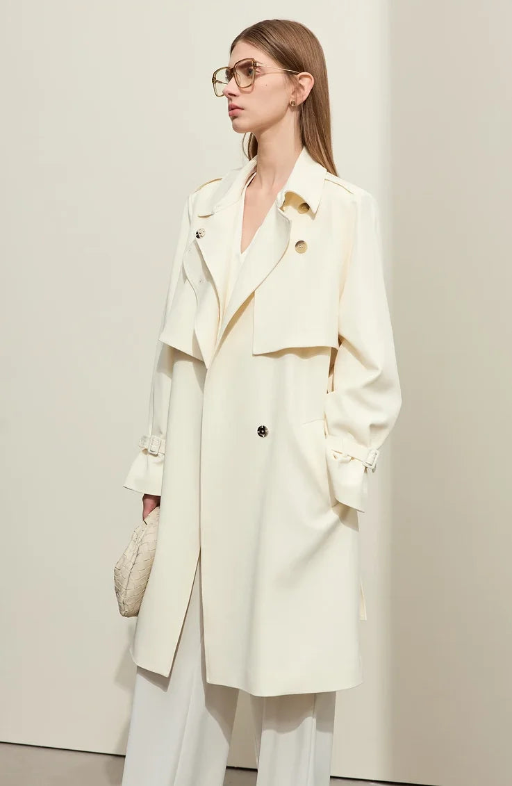 Spring Trench Coat with Belt