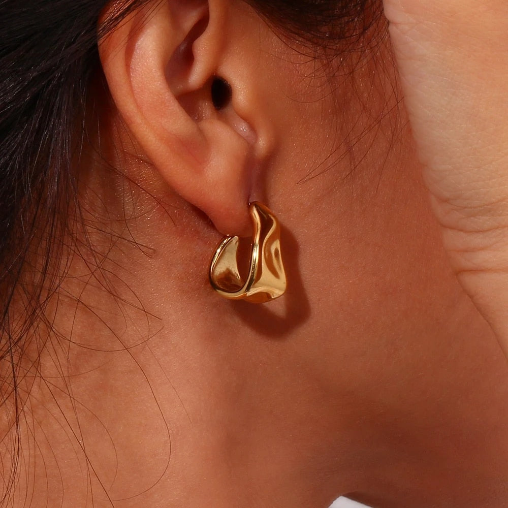 Geometric Creole Earrings